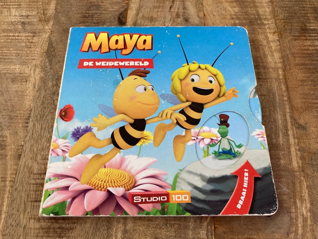 Kartonnen boek - Maya De weidewereld - Studio 100, Livres, Livres pour enfants | 4 ans et plus, Enlèvement ou Envoi, Utilisé, Studio 100
