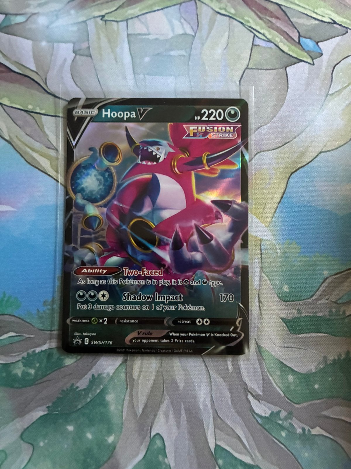 Hoopa V Pokémon Kaart - Fusion Strike SWSH176, Hobby en Vrije tijd, Ophalen of Verzenden, Zo goed als nieuw