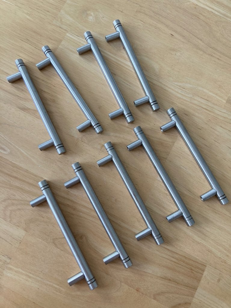 Badkamer handvaten inox, Doe-het-zelf en Bouw, Ophalen, Zo goed als nieuw, Inox, Klink of Kruk