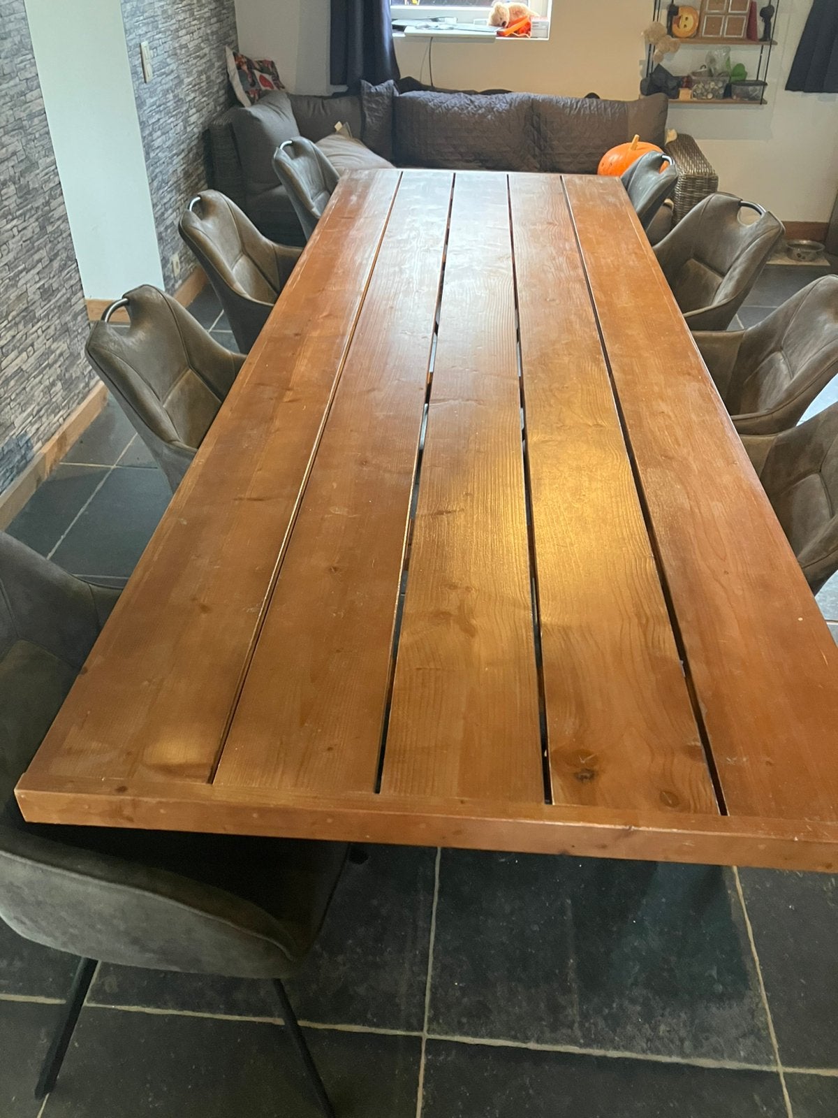 Eetkamer tafel 3 m lang, Huis en Inrichting, Tafels | Eettafels, Ophalen, Zo goed als nieuw
