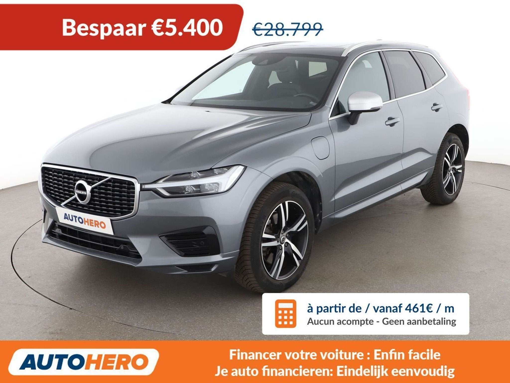 Volvo XC60 2.0 T8 Plug-in Hybrid R-Design AWD (bj 2018), Auto's, Automaat, Gebruikt, 1969 cc, 408 pk