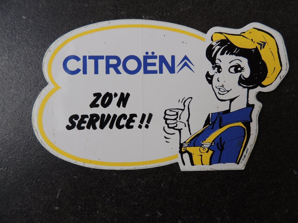 Fanny Kiekeboe citroen zo'n service sticker, Envoi, Comme neuf, Bande dessinée ou Dessin animé