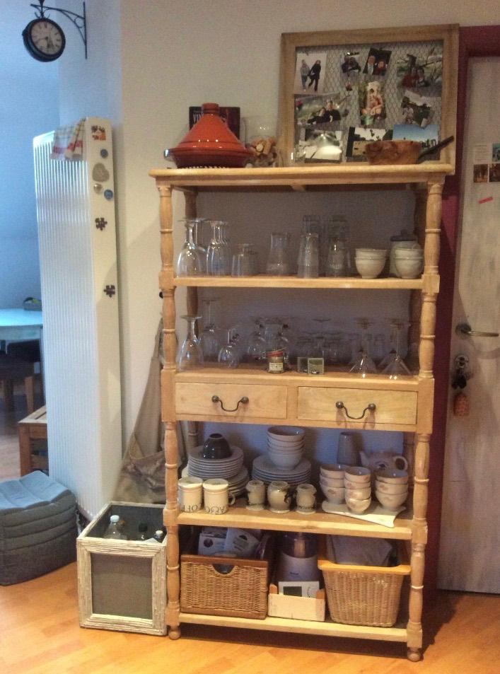 Meuble Vintage – Étagères & Tiroirs – Style Ancien, Ophalen