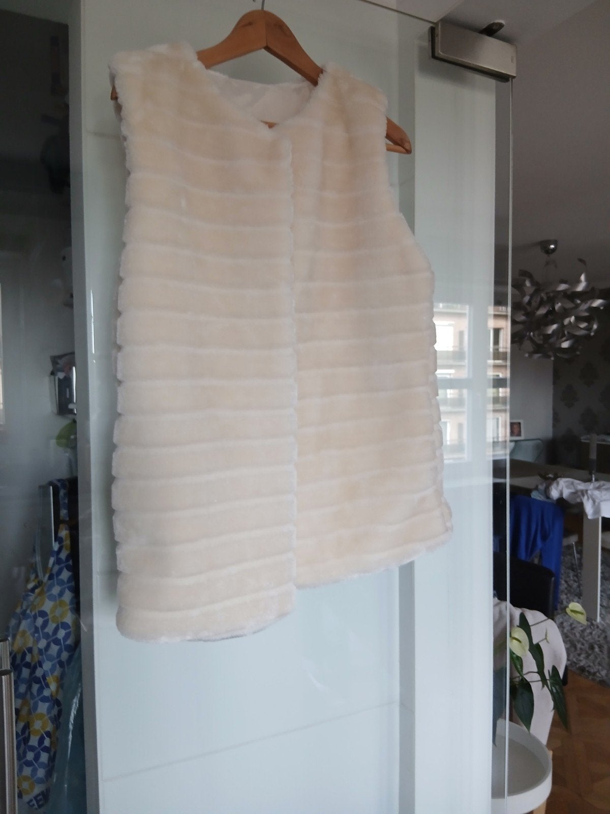 body.namaak pels licht beige. zijzakken. maat M, Enlèvement ou Envoi, Neuf, Taille 38/40 (M), Beige