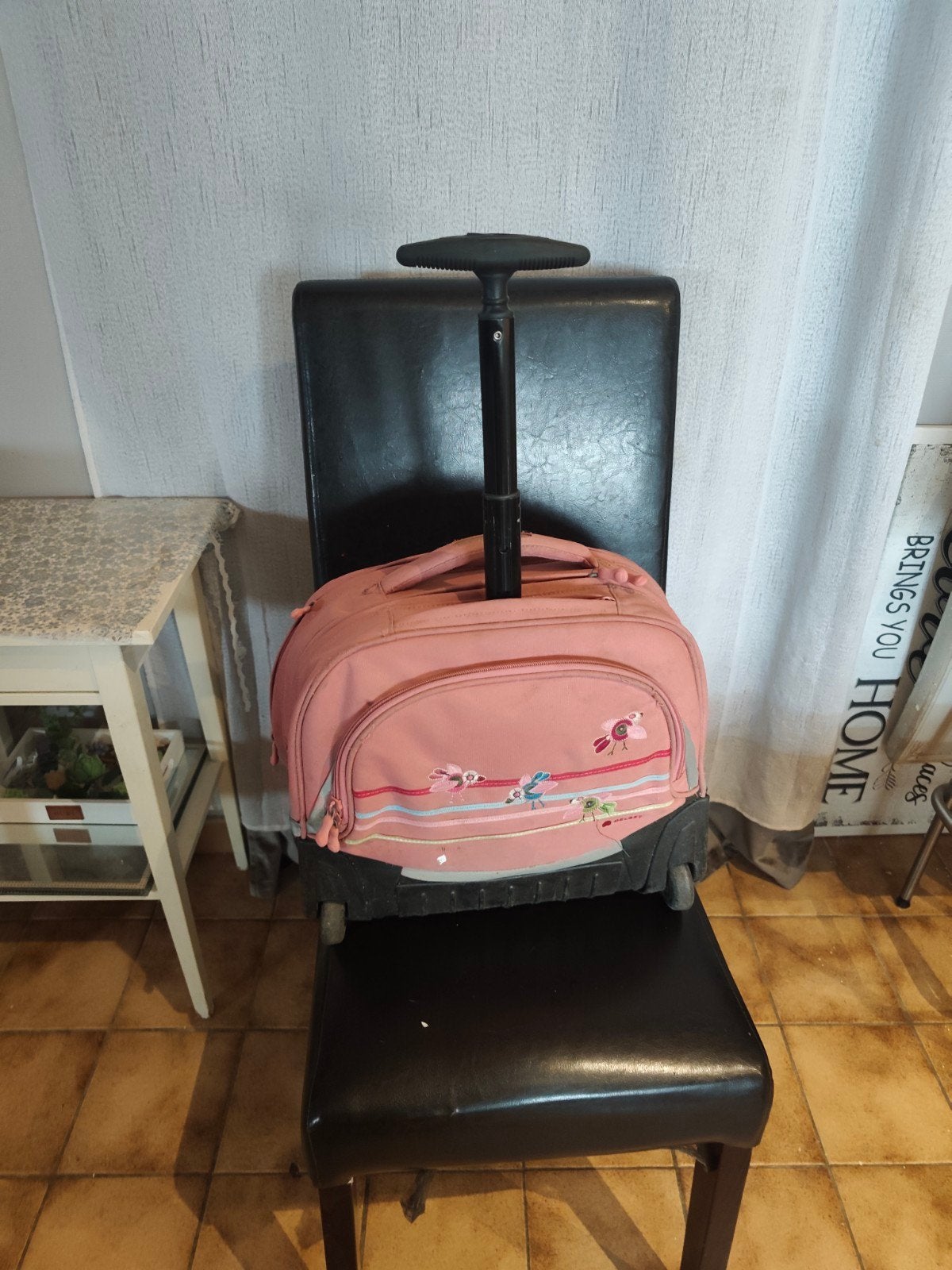 Cartable rose à roulettes) : Delsey, Enlèvement ou Envoi, Utilisé, Rose, Autres types