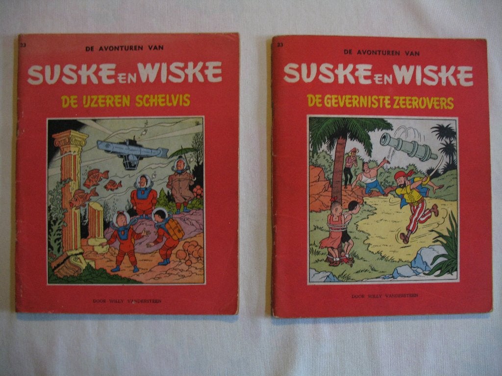 Suske en Wiske , nr 23 en 33 ; Vlaamse herdruk 1960, Meerdere stripboeken, Ophalen of Verzenden