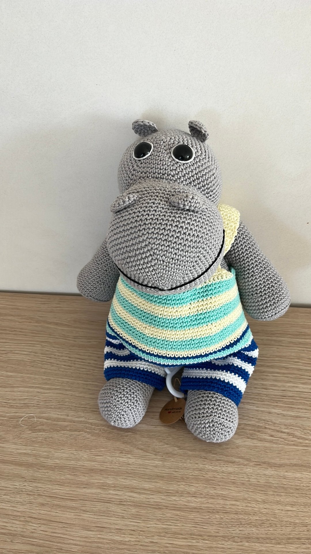 Handmade muziekknuffel nijlpaard, Overige merken, Overige karakters, Overige typen, Nieuw
