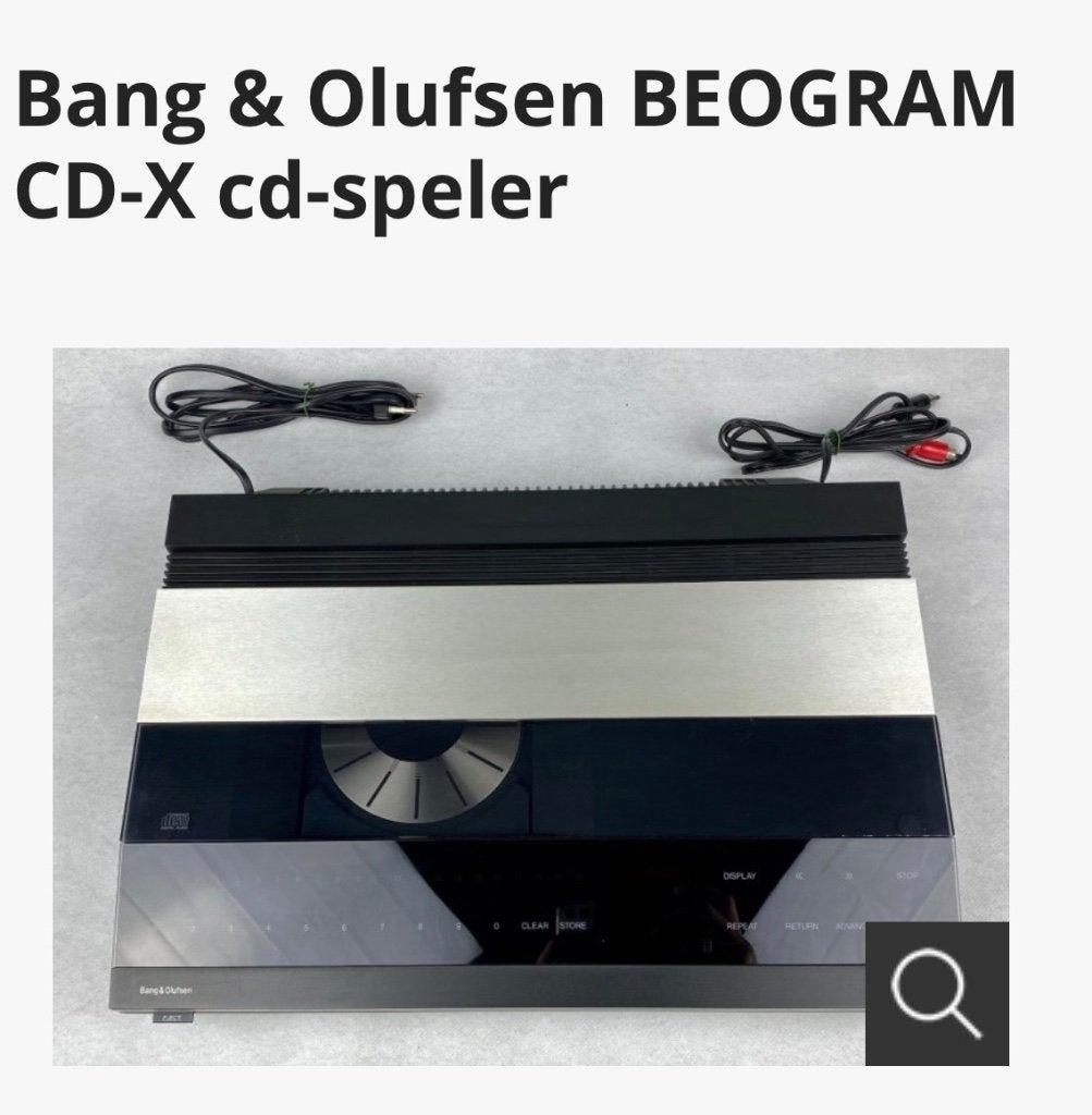 Cd speler Bang & Olufsen, Ophalen, Gebruikt, Overige merken
