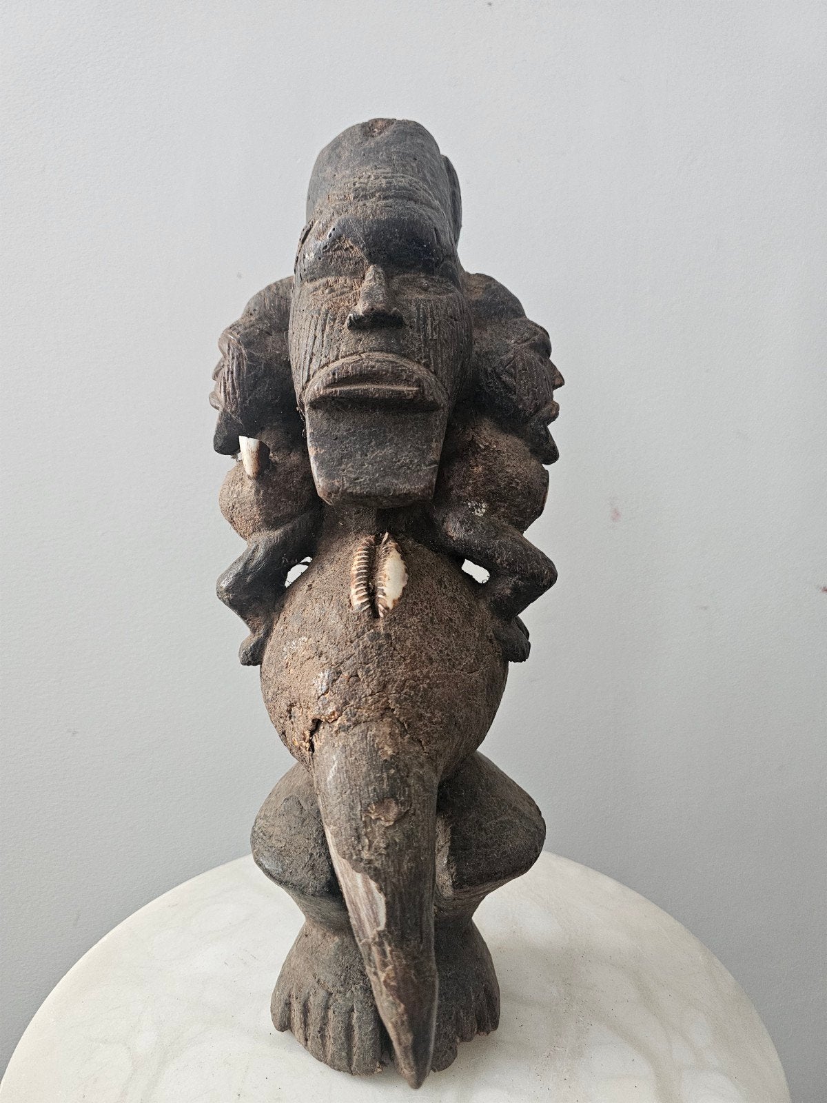 Téké vruchtbaarheidspop uit Congo 40cm, Hout, 40 cm, Afrika, Ophalen of Verzenden