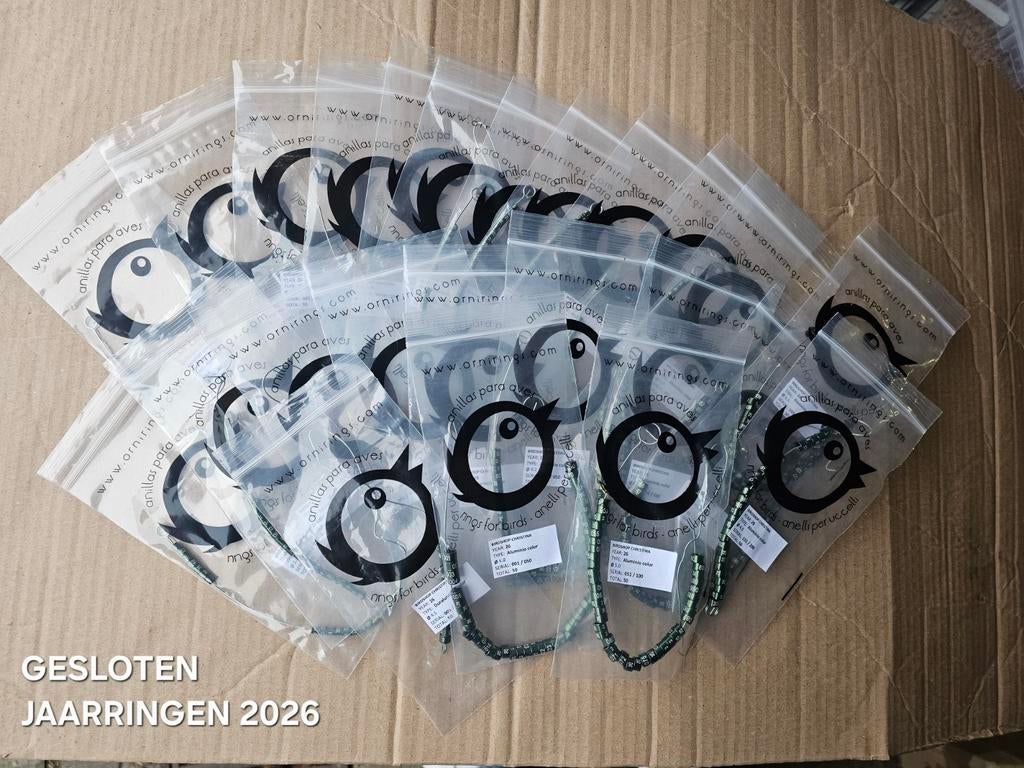 Gesloten Jaarringen 2026. Geanodiseerde Aluminium Ringen, Ophalen