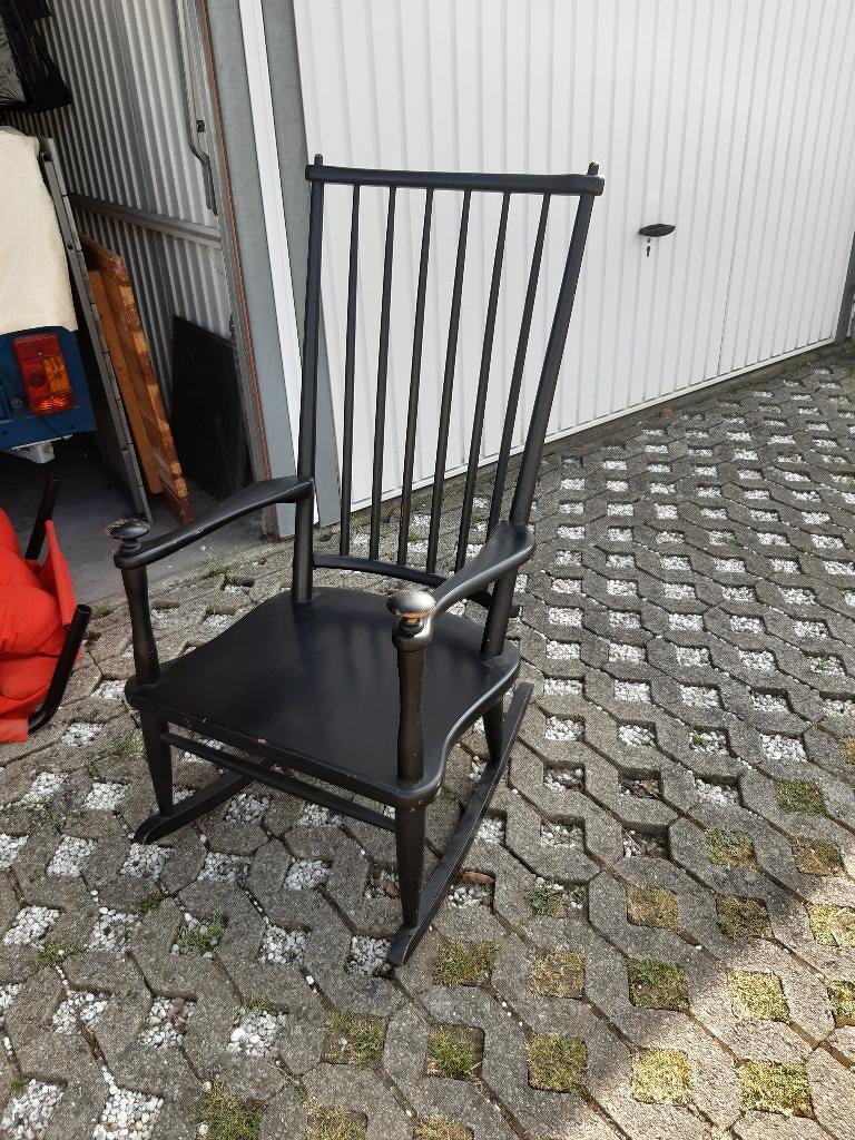 schommelstoel, Huis en Inrichting, Ophalen, Gebruikt, Zwart, Eén