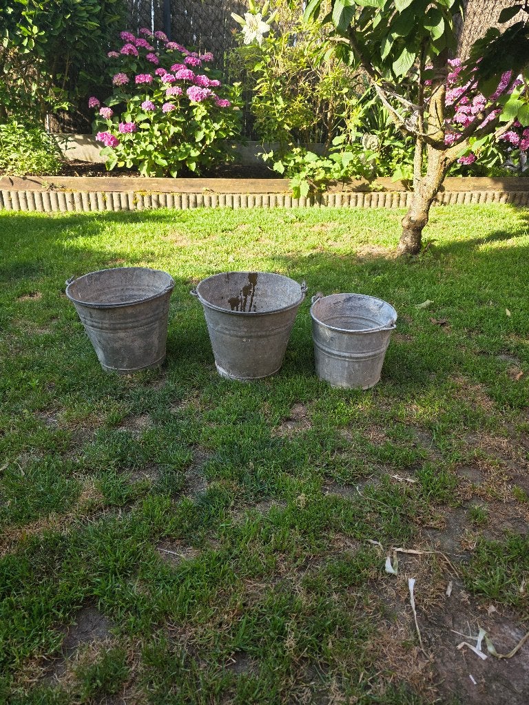 zinken emmers, Tuin en Terras, Ophalen