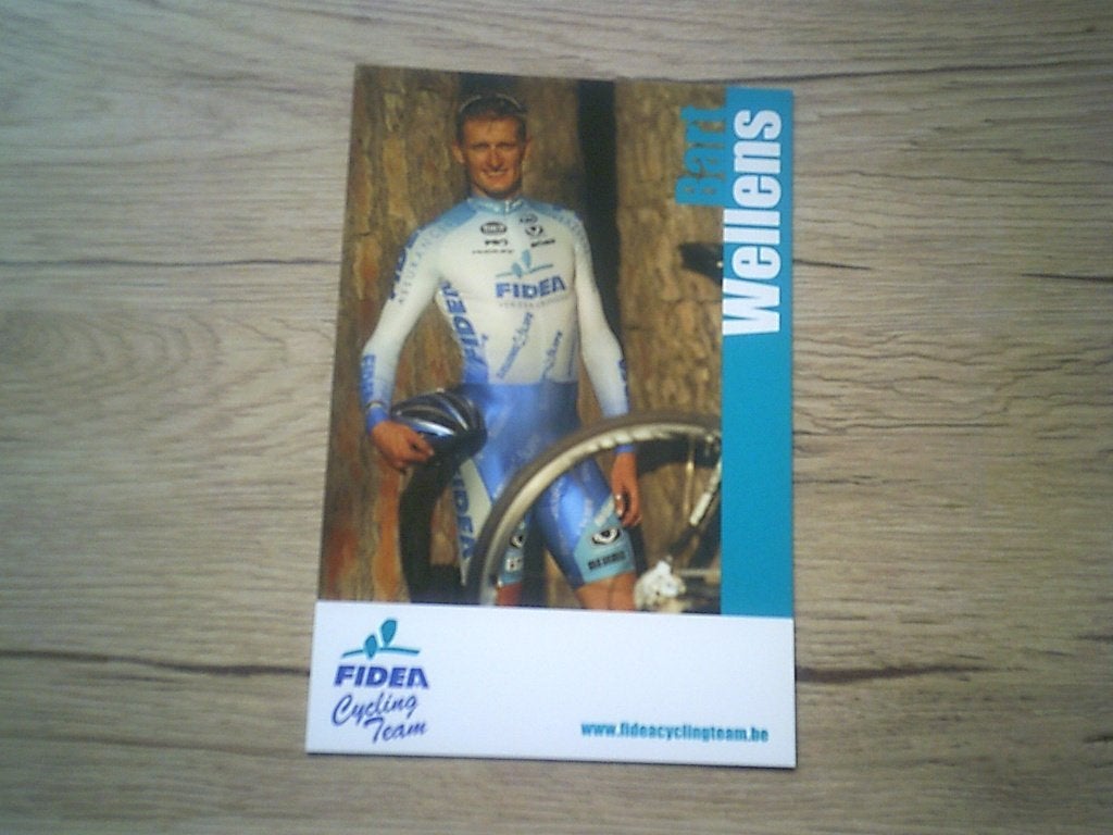 HERENTALS: Wielrenner Bart Wellens - Cycling Team Fidea, Ophalen of Verzenden, 1980 tot heden, Ongelopen, Sport en Spel