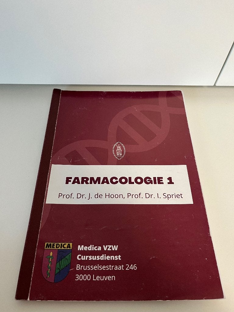 Medicacursussen farmacologie - geneeskunde kul, Boeken, Ophalen, Gelezen