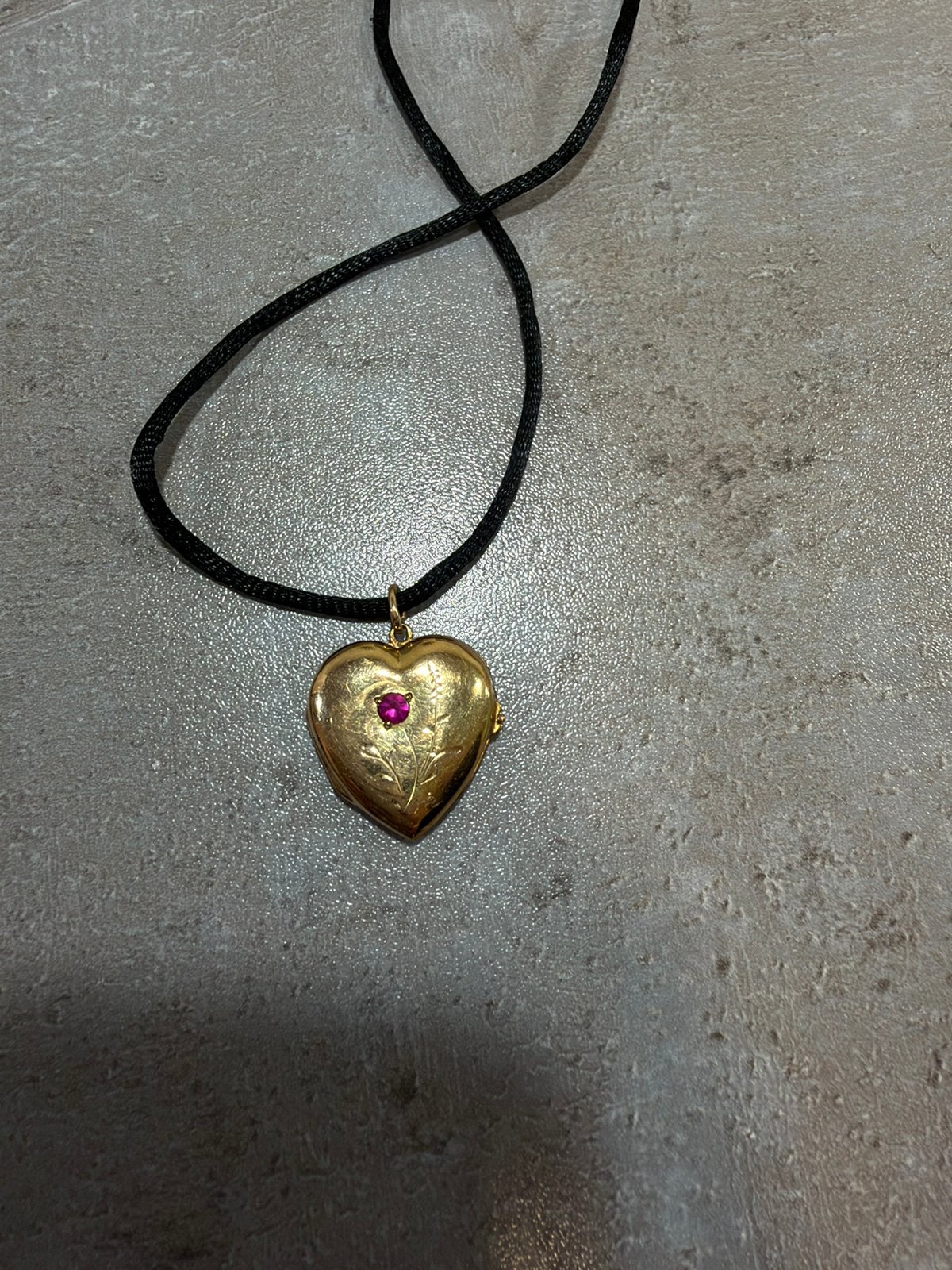 Pendentif ancien en or vintage avec rubis véritable — 14с, Or, Or, Enlèvement, Utilisé