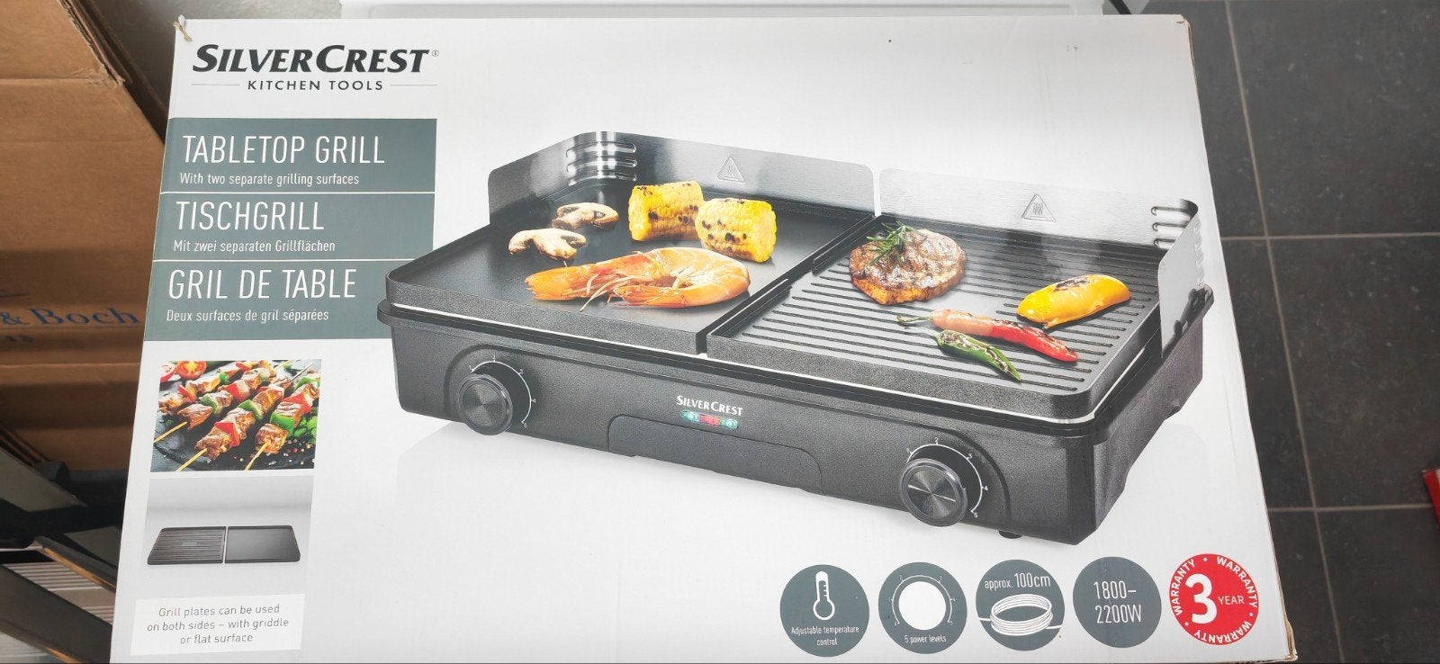Barbecue électrique/ Plancha 2200w - Très bon état, Enlèvement ou Envoi