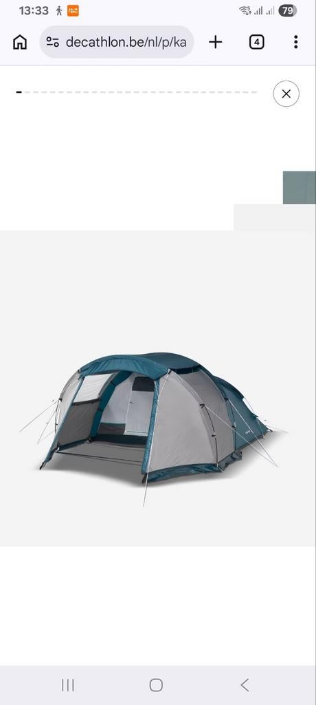 Tent voor 4 personen, Ophalen