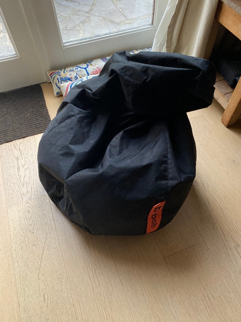 Pouf B-bob noir, Maison & Meubles, Sièges-poires, Enlèvement ou Envoi, Utilisé, Noir, Pouf
