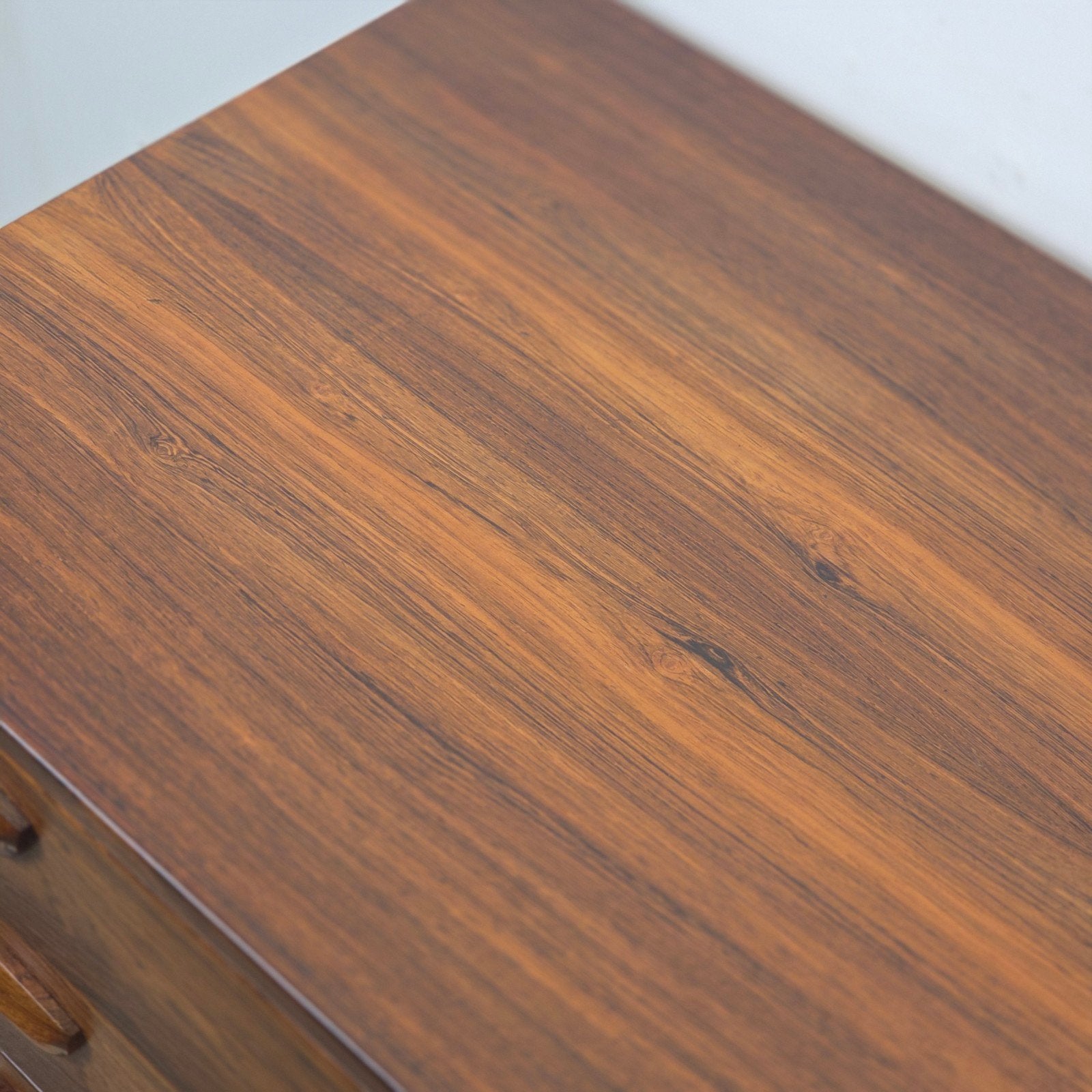 Scandinavische vintage teakhouten ladekast, 4 lades, Ophalen, Gebruikt, Kast