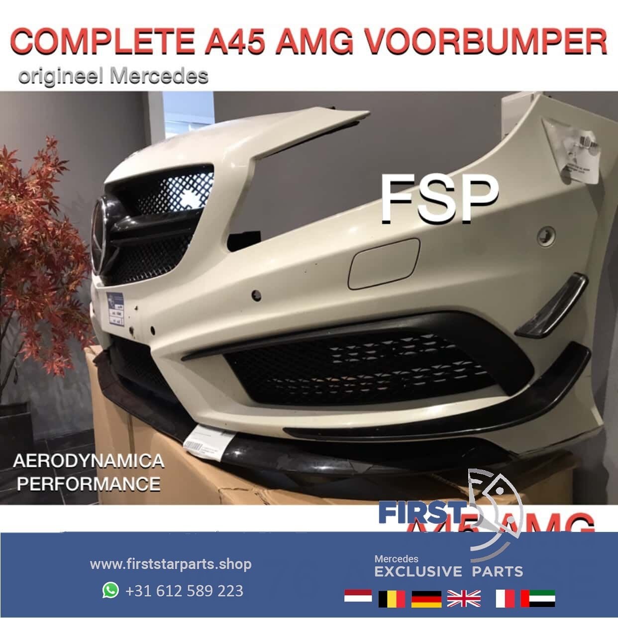 W176 A45 AMG VOORBUMPER A KLASSE 2012-2018 AERO PERFORMANCE, Utilisé, -, Avant, -