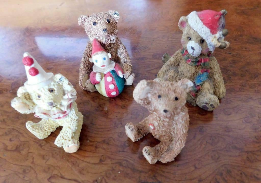 4 ours STEIFF miniatures pour collectionneurs, Collections, Ours & Peluches, Comme neuf, Statue, Steiff, Enlèvement ou Envoi