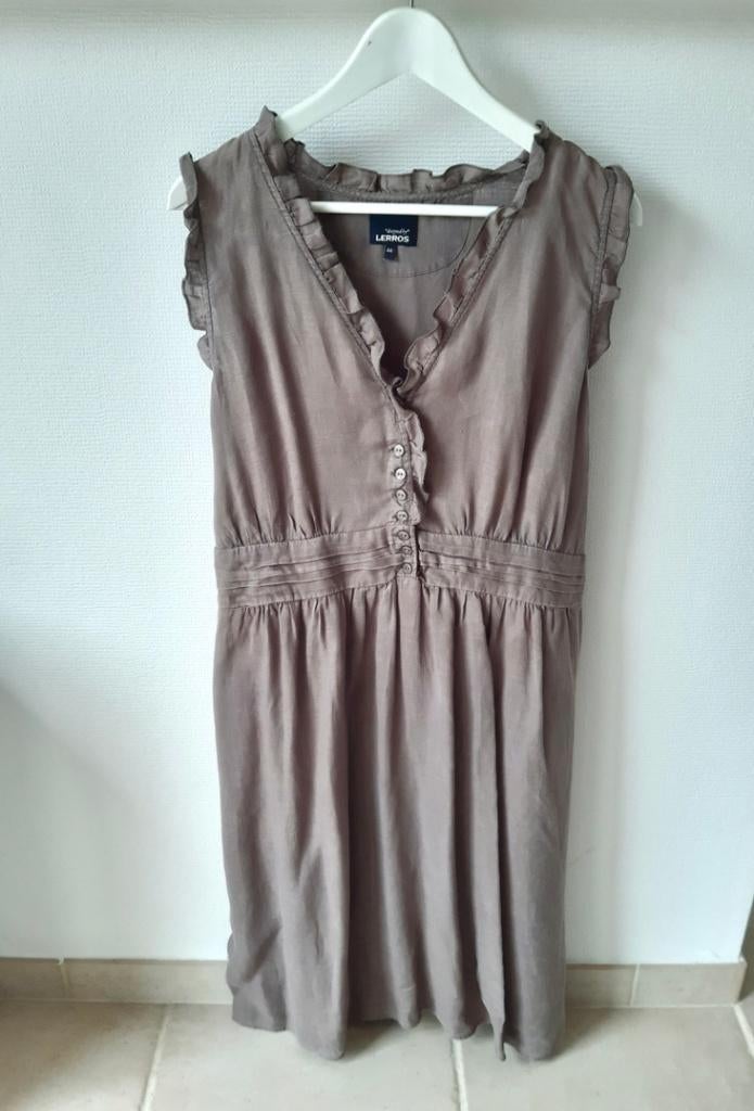 Bruin kleedje, Kleding | Dames, Bruin, Maat 42/44 (L), Lerros, Ophalen of Verzenden