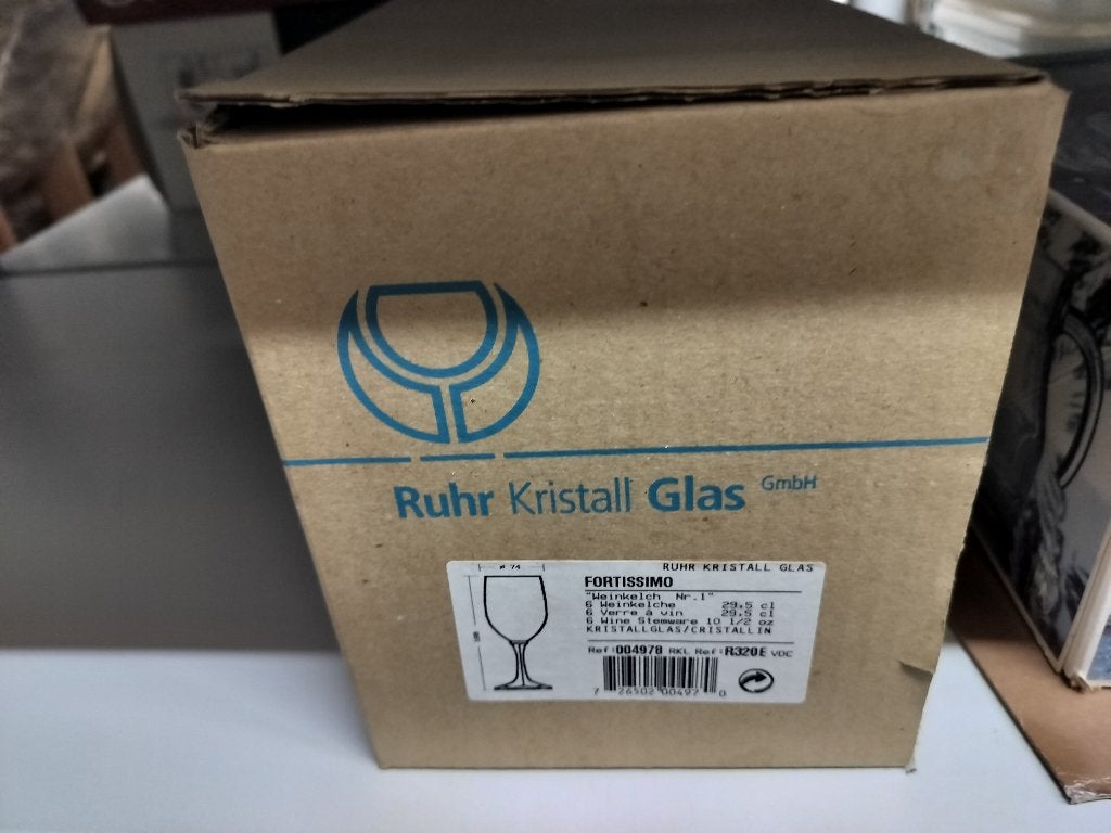 6-delige Kristallen Wijnglazenset Ruhr Kristall Glas, Collections, Enlèvement ou Envoi, Comme neuf
