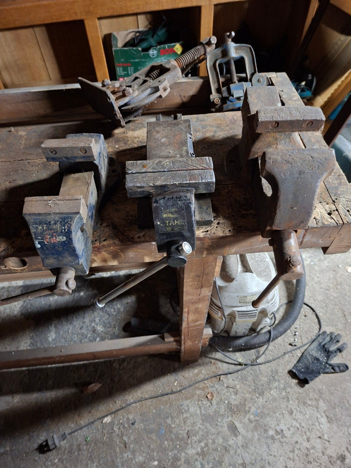Bankschroef hemklem USA steel, Ophalen, Bankschroef