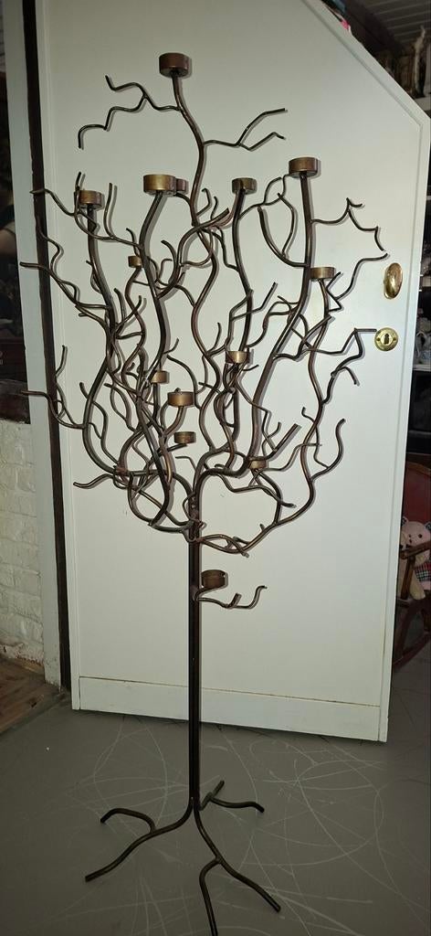 Smeedijzeren kandelaar 140 cm (14 kaarsen), Ophalen, Kandelaar
