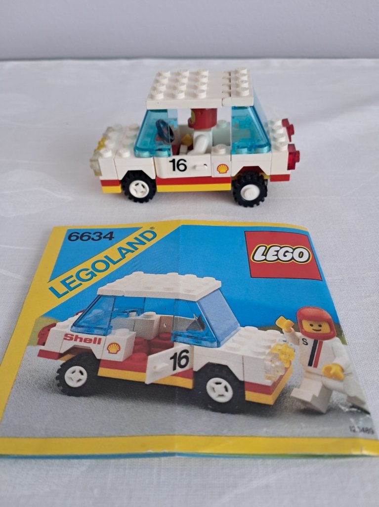 Lego Legoland Shell Stock Car 6634 1986, Enlèvement ou Envoi, Lego, Ensemble complet, Instructions incluses
