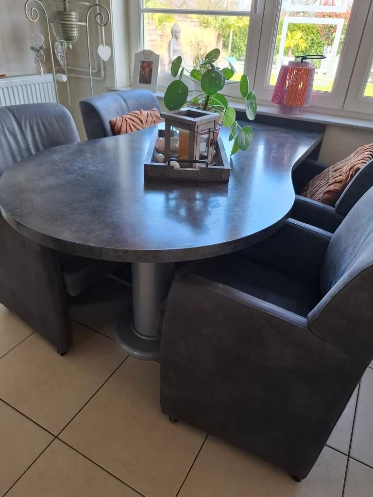 Keukentafel en stoelen, Huis en Inrichting, Ophalen, Gebruikt, Vier personen