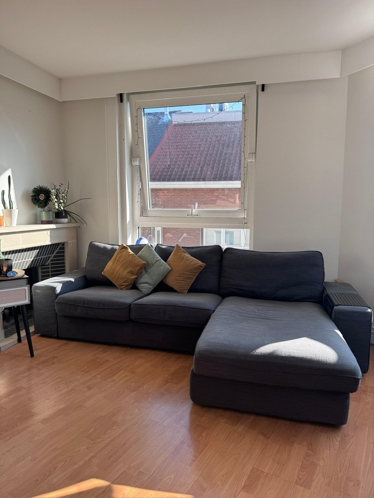 Gratis: IKEA KIVIK bank met loungestoel, grijs, Huis en Inrichting, Zetels | Complete zithoeken, Ophalen, Gebruikt