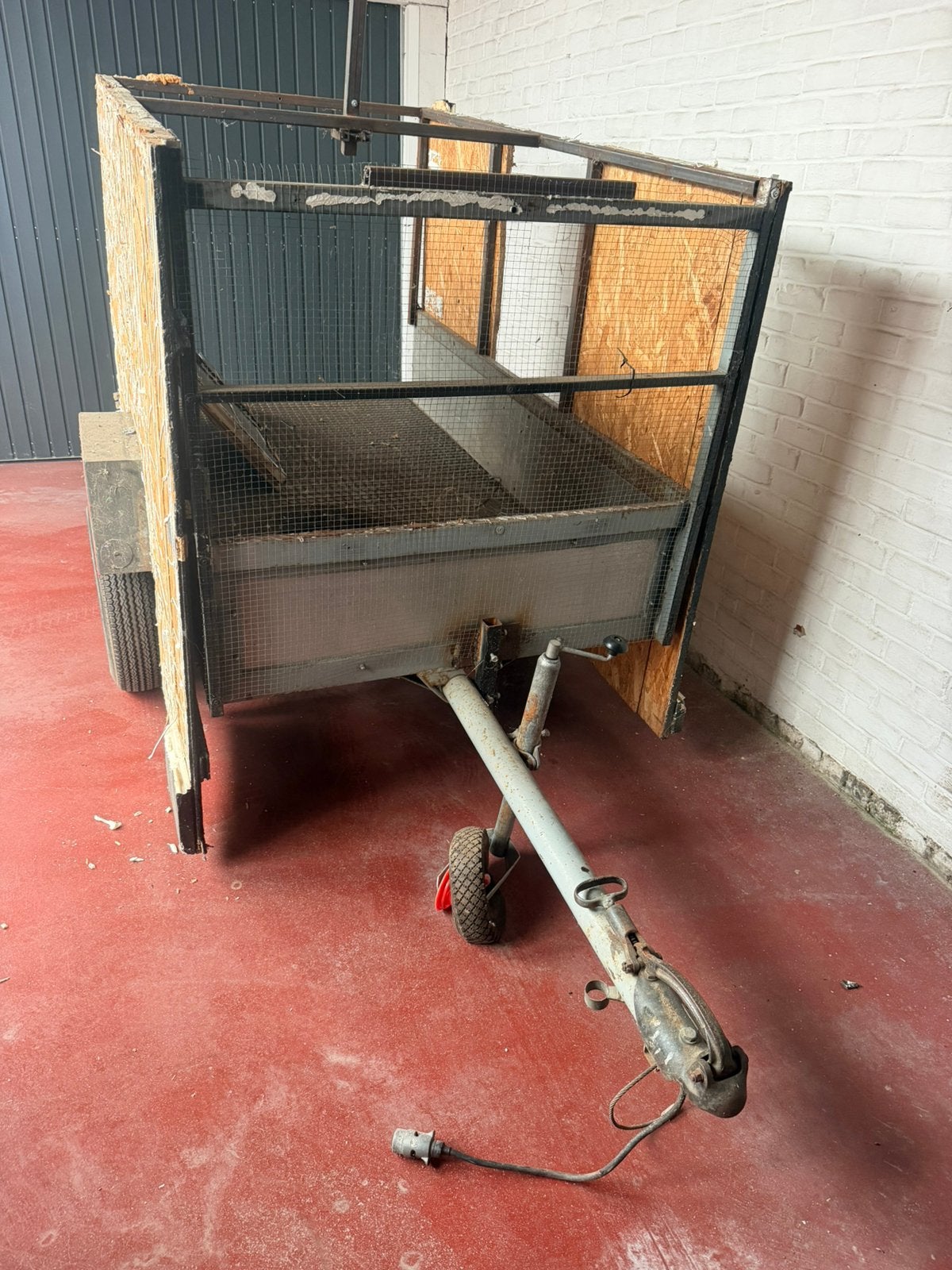 Aanhangwagen met metalen opbouw - carnaval, project of hobby, Autos : Divers, Remorques, Utilisé, Enlèvement