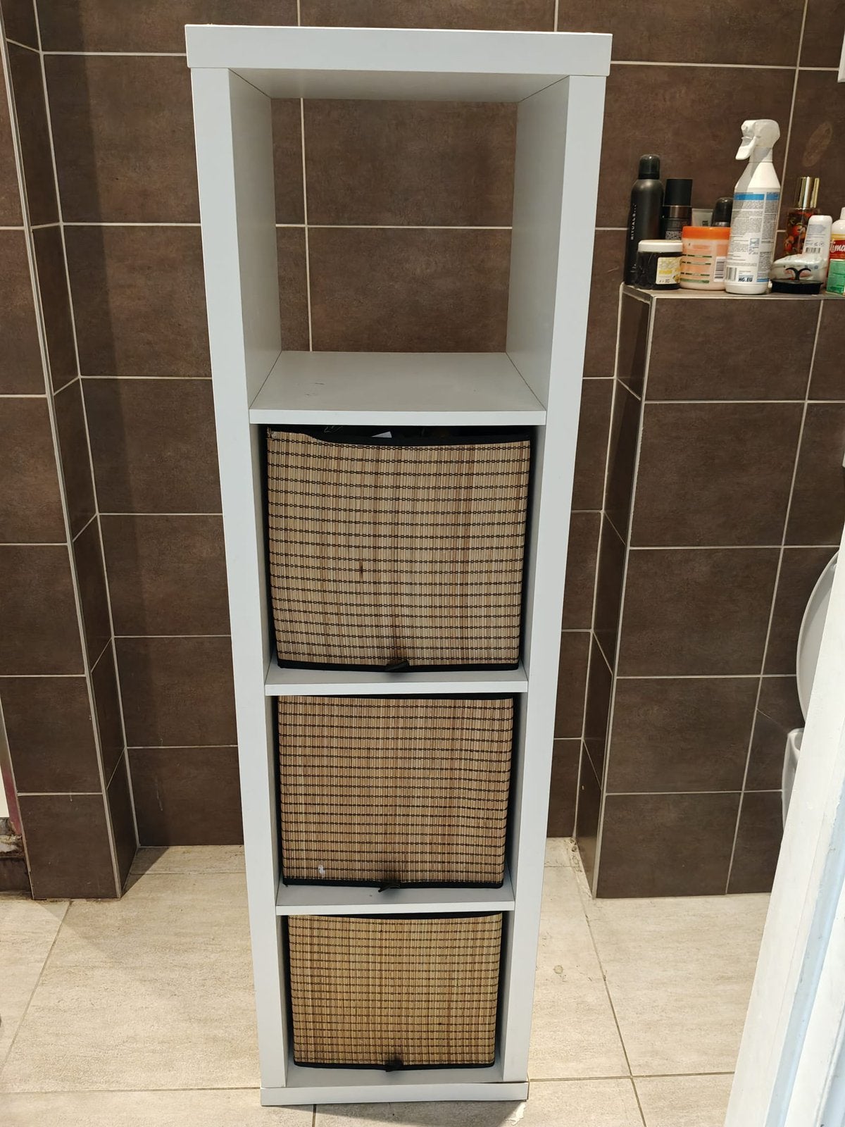 Etagere kallax avec panier de rangement, Maison & Meubles, Enlèvement, Utilisé