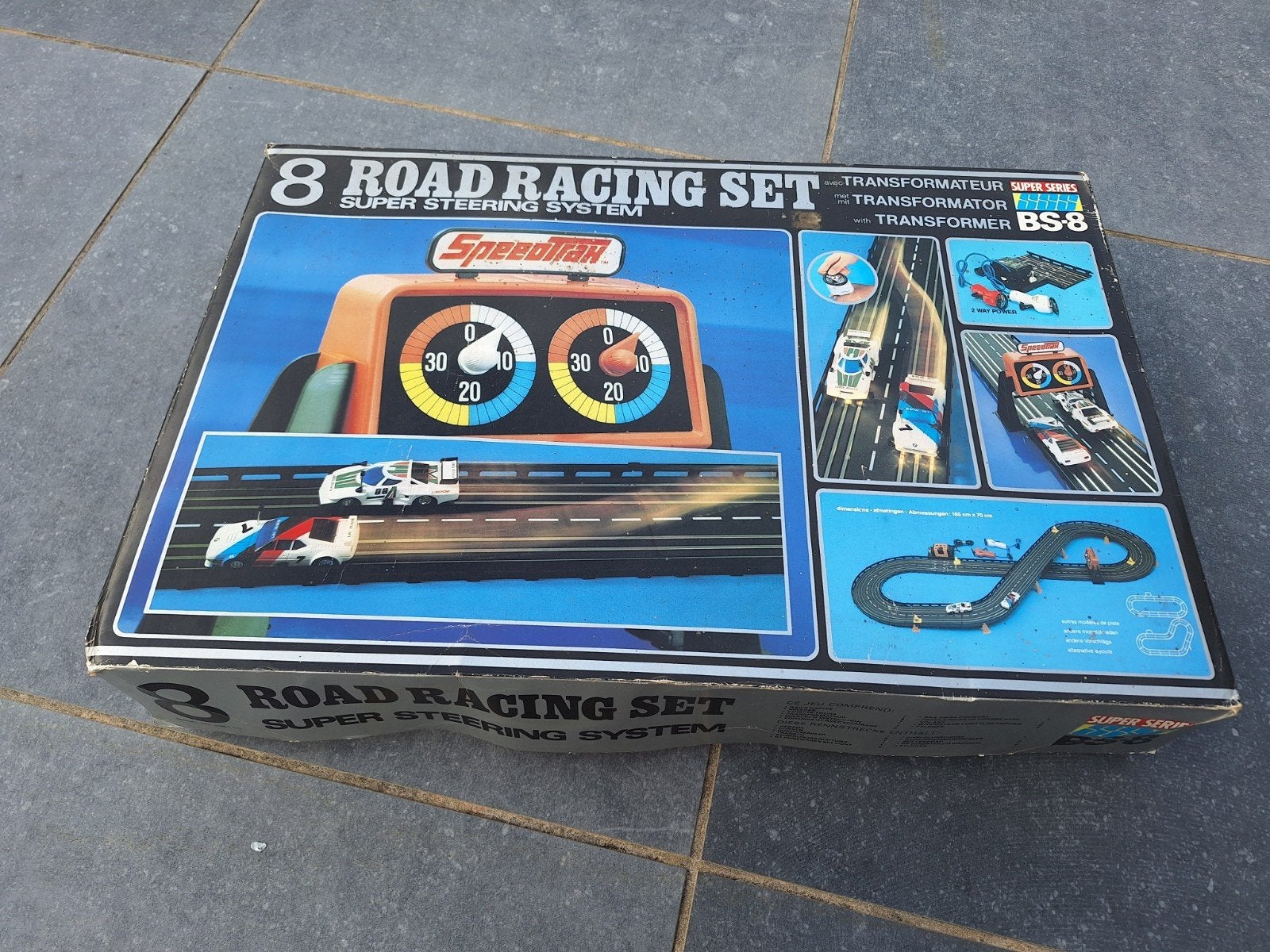 vintage 8 road racing set elektrische autobaan, Enlèvement