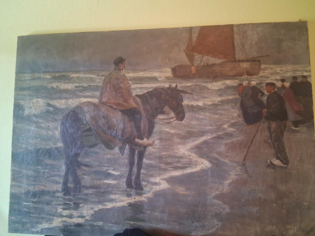 Zeeschilderij ,kunstenaar was van in nieuwpoort,koksijde,het, Antiek en Kunst, Ophalen
