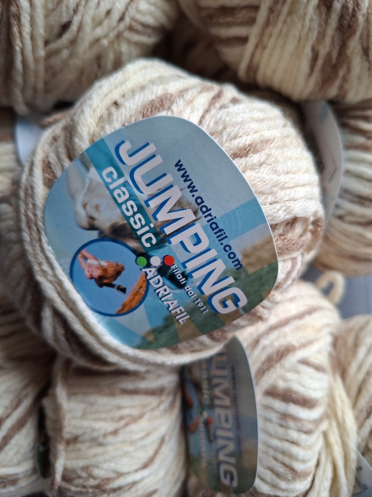 Natuurkleurige met mokkakleurige wolJumling Classic., Hobby en Vrije tijd, Ophalen of Verzenden