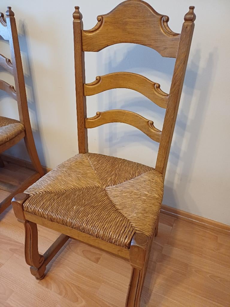 6 eiken stoelen, Ophalen, Hout