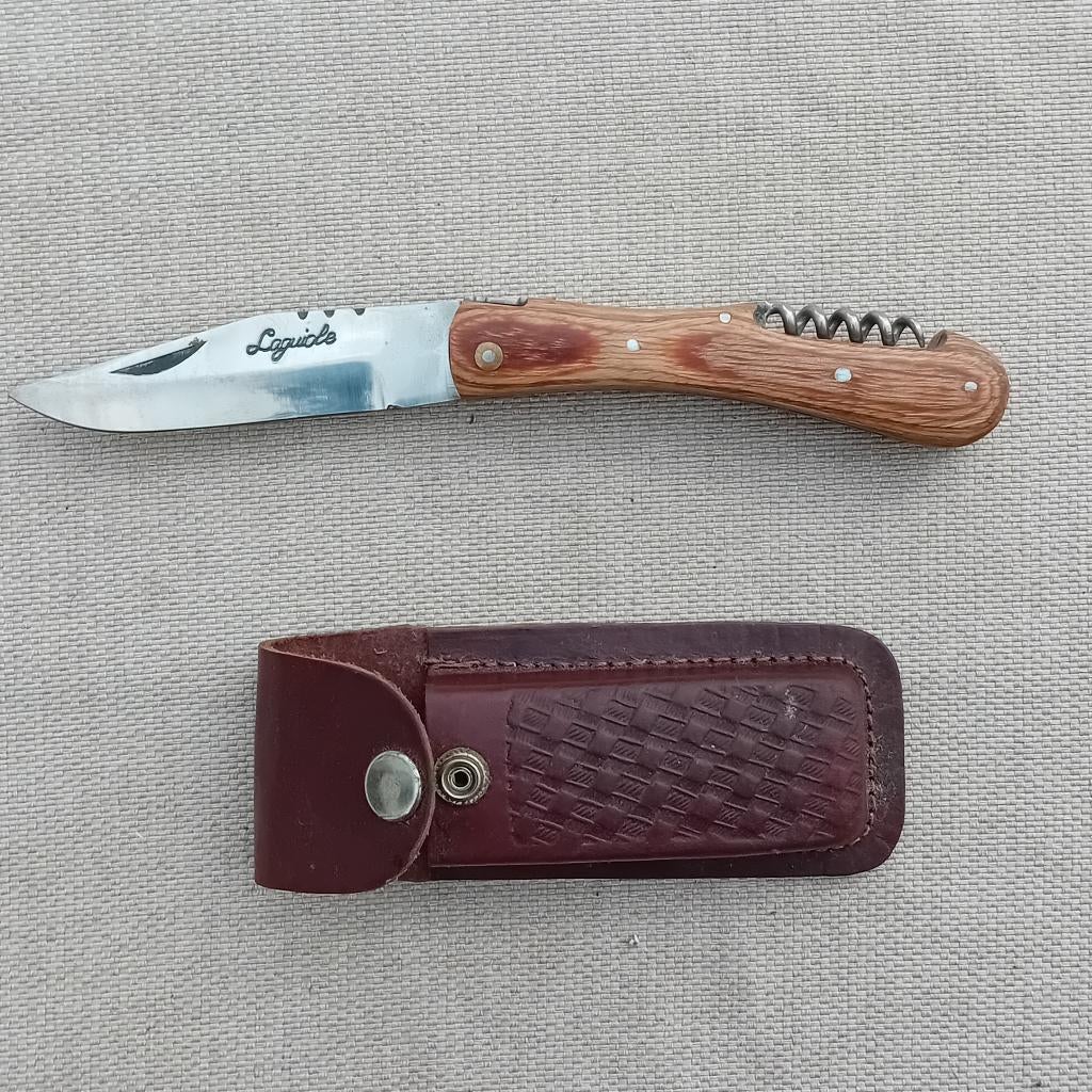 Couteau Laguiole vintage en parfait état avec étui, Enlèvement ou Envoi, Autres, Couteau ou Poignard