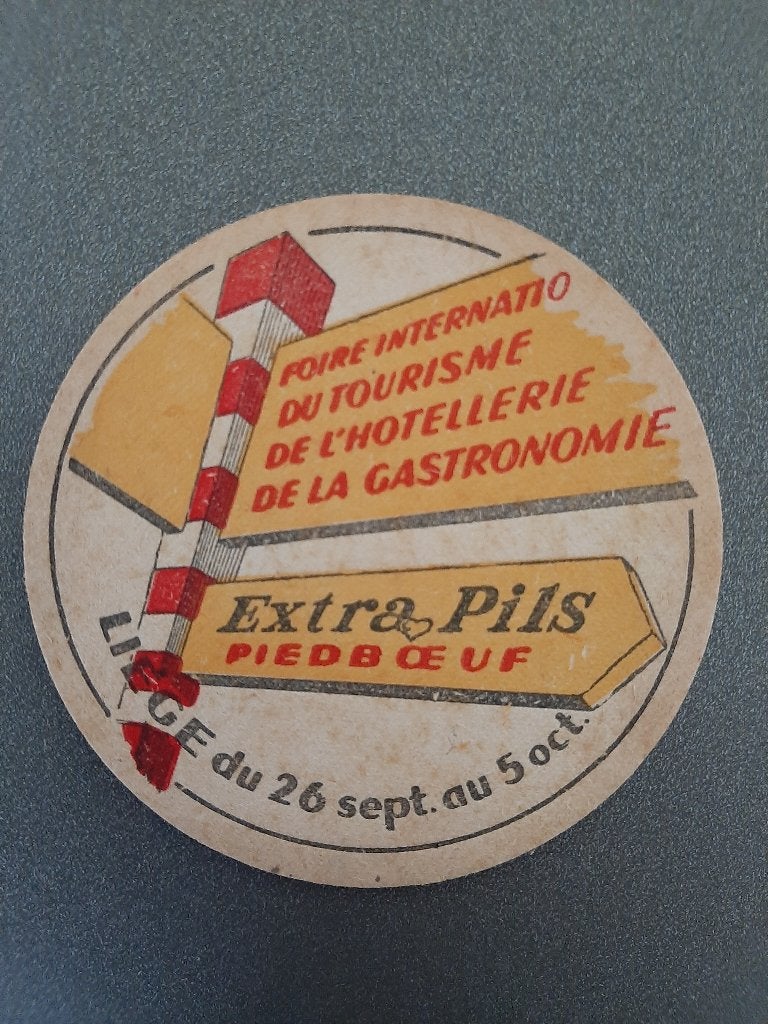Bierviltje Piedboeuf 20 : Foire internat. ..., Verzamelen, Ophalen of Verzenden, Gebruikt, Viltje(s), Jupiler