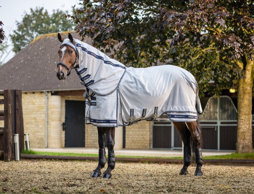LeMieux Kudos Shower Pro Hybrid Regendeken Vliegendeken -31%, Dieren en Toebehoren, Ripstop, Nieuw, Ophalen of Verzenden, Grijs