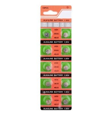 Piles bouton alcalines AG5 1,5 V LR48 - SR754 -SR754W, TV, Hi-fi & Vidéo, Batteries, Neuf, Rechargeable, Enlèvement ou Envoi