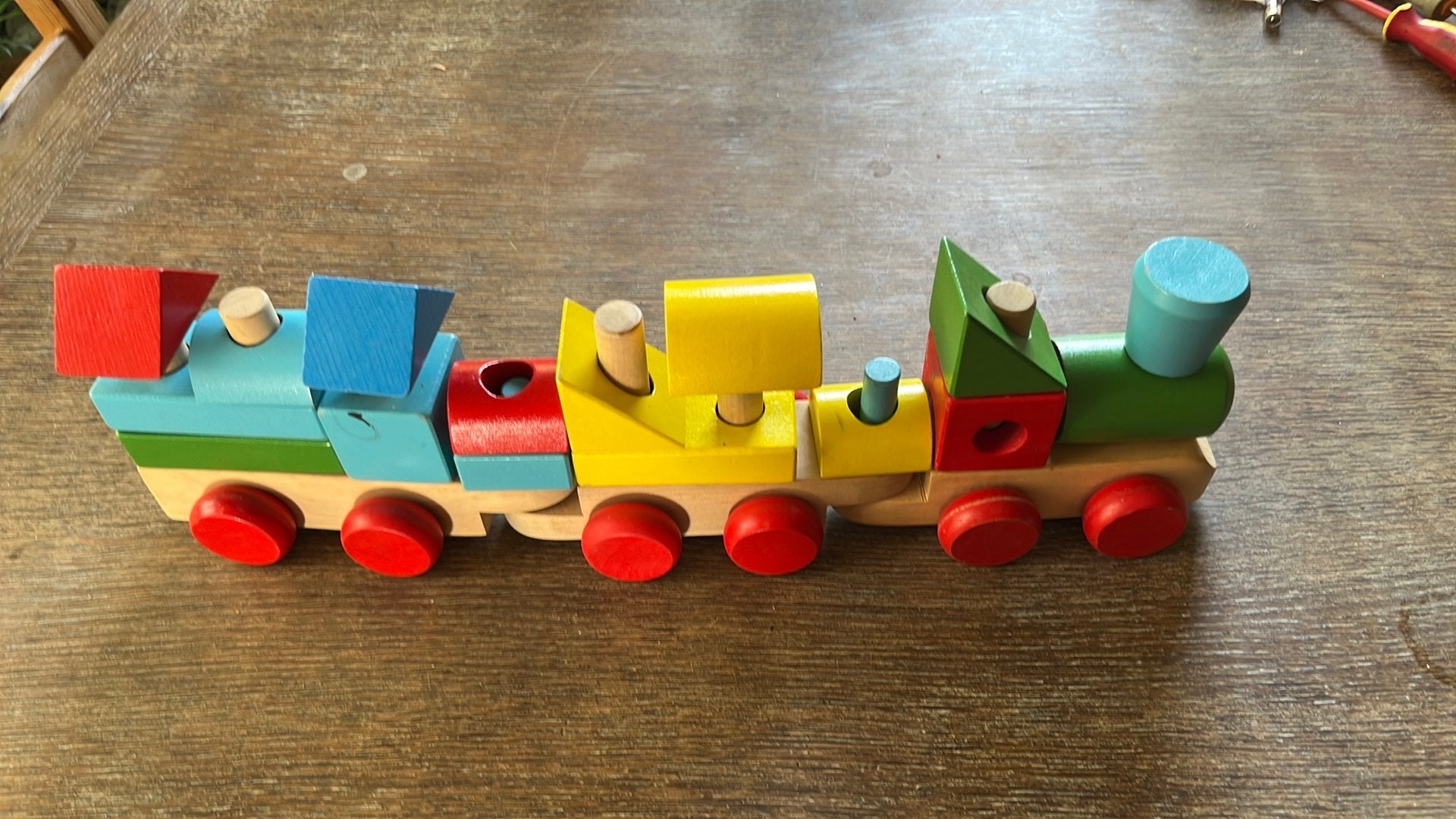Melissa & Doug Jumbo Houten Blokkentrein – Extra Groot, Kinderen en Baby's, Ophalen, Gebruikt