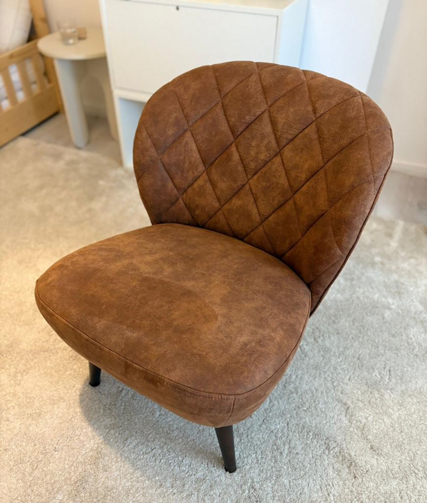 Vintage cognac / lounge chair, Enlèvement ou Envoi