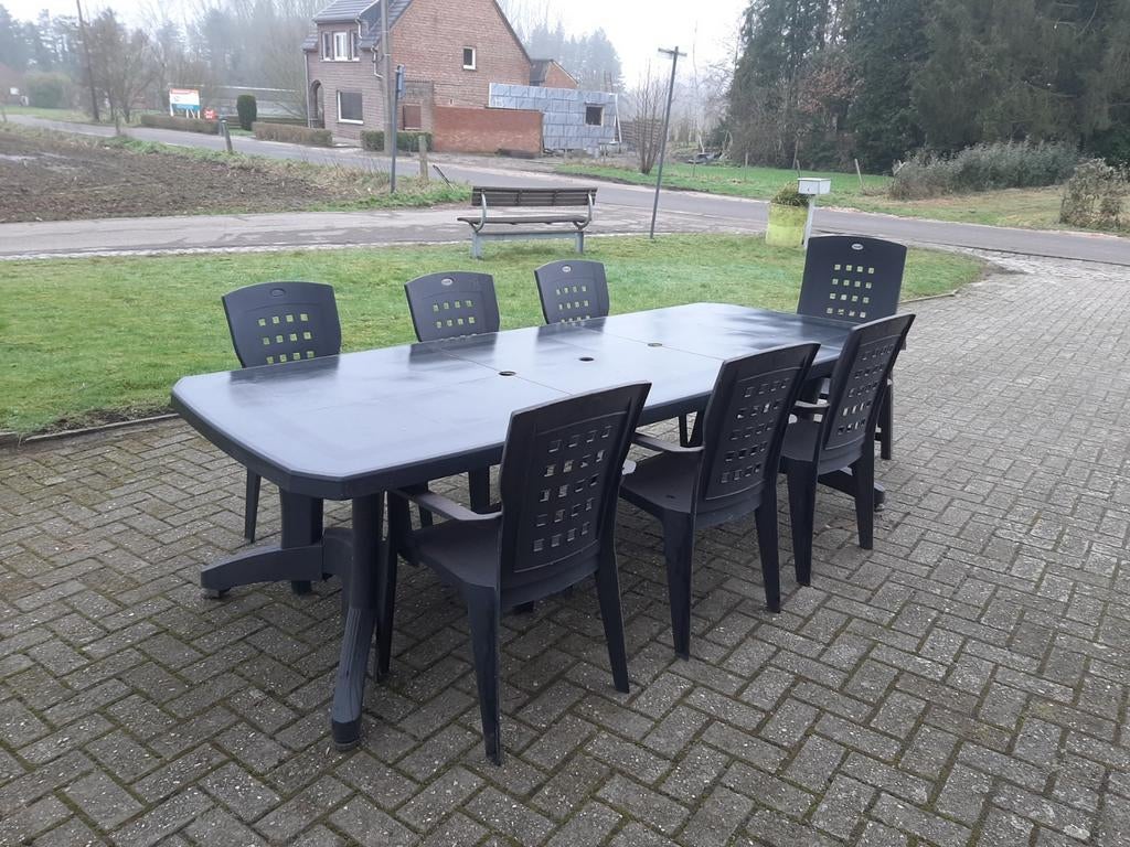 Tuinset tafel en stoelen, Enlèvement