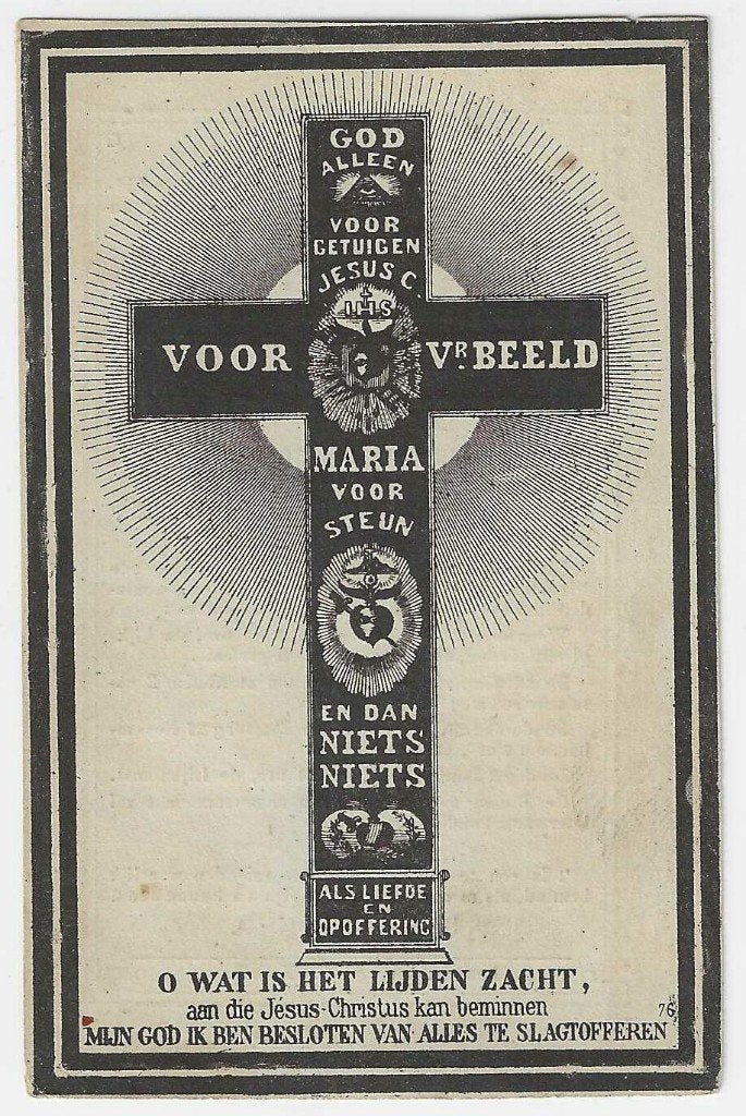 Joannes Struyf, Louvain 1827 - Louvain 1880, Enlèvement ou Envoi, Image pieuse