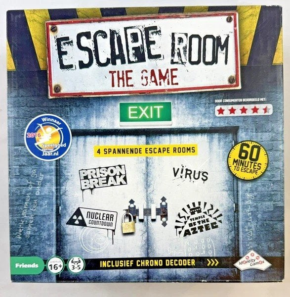 Identity Games Escape Room The Game Basisspel nieuwstaat, Hobby en Vrije tijd, Gezelschapsspellen | Bordspellen, Drie of vier spelers