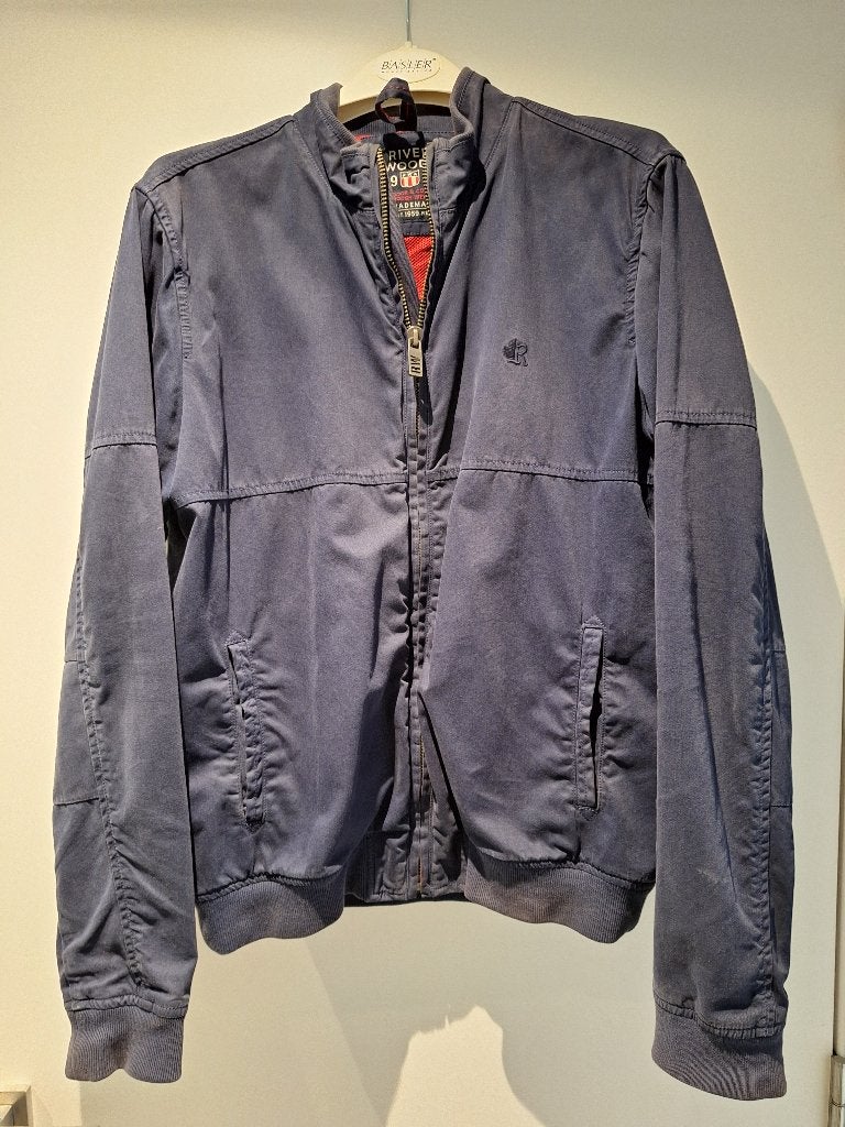 Blauwe heren jas RIVERWOODS, Ophalen, River Woods, Gedragen, Maat 48/50 (M)
