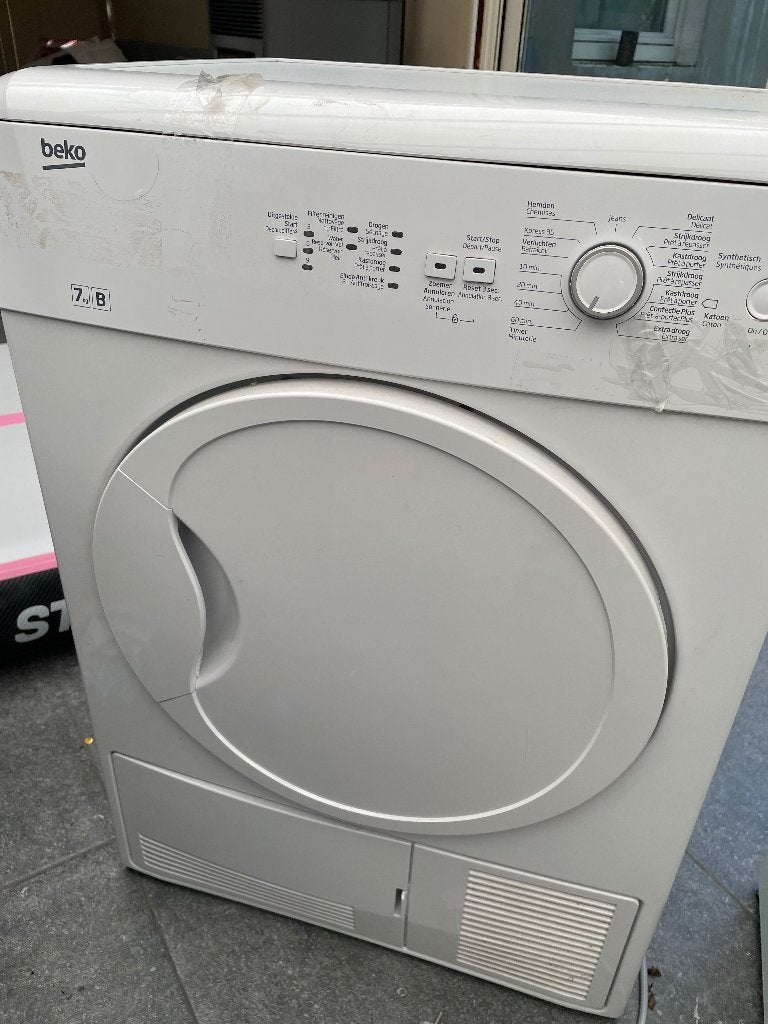 Condensatiedroogkast Beko, Ophalen, 6 tot 8 kg, Gebruikt, Voorlader