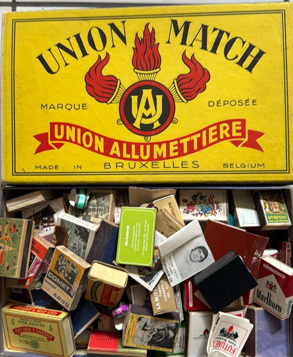 Union Match Vintage x-large luciferdoos met inhoud, Verzamelen, Ophalen of Verzenden, Gebruikt